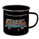Volkswagen Bus and Beetle Retro Enamel Coffee Mug