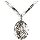 Sterling Silver St. George Pendant with Chain