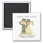 Army Wedding Save the Date Magnet