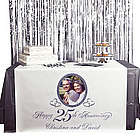Personalized Photo 25th Anniversary Table Runner