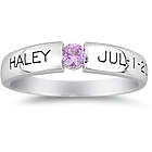 Personalized Tension-Set Gemstone Ring