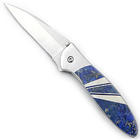 Kershaw Leek Pocket Knife with Blue Lapis Lazuli Handle
