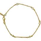 Tiffany Inspired Gold Vermeil CZs by the Yard Anklet