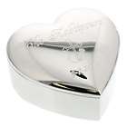 Personalized Silver Heart Wedding Ring Box