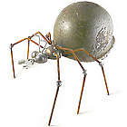 Army Ant Recycled Helmet Garden Sculpture