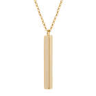 Vertical Square Gold Name Bar Necklace