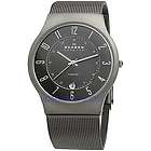 Men's Titanium Mesh Watch with Charcoal Dial
