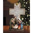 A Savior Is Born Nativity Cross Statue