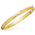Prince and Princesses Childrens Braided Bangle in 14K Yellow Gold