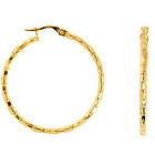 Designer Hoop Earrings in 14K Yellow Gold