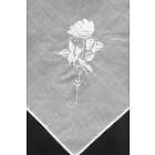 Women's Embroidered White Rose Handkerchiefs