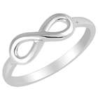 Plain Polished Infinity Ring in Sterling Silver