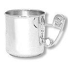 Sterling Silver Diaper Pin Cup
