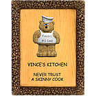 Chef Teddy Bear on Personalized Kitchen Plaque