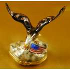 Eagle with American Flag Limoges Box