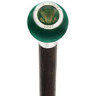 US Army Green Round Knob Cane with Wood Shaft