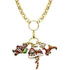 Christmas Charm Necklace in Gold