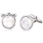 Mother-of-Pearl Cuff Links in Sterling Silver
