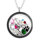 Personalized Build-a-Charm Floating Locket in Black