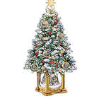 Thomas Kinkade Snowglobe Christmas Tree with Lights and Music