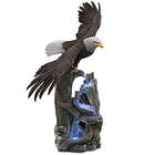 Majestic Waters Lighted Eagle Sculpture