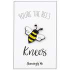 "You're the Bees Knees" Bumble Bee Lapel Pin on Greeting Card
