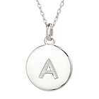 Personalized Initial Silver Disc Necklace