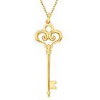 Sceptre Gold Key Pendant in 14K Yellow Gold