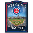 Chicago Cubs Personalized Wooden Welcome Sign