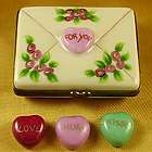 Limoges For You Envelope with 3 Hearts Box