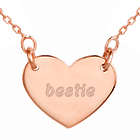 Friends Forever Engravable Rose Gold Heart Necklace