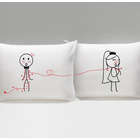 Tie the Knot Bride and Groom Wedding Couple Pillowcases
