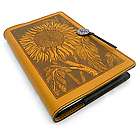 Sunflowers Embossed Leather Journal