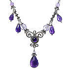 Upscale Bohemian Necklace in Amethyst