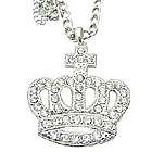 Diamante Hip Hop King Crown Pendant