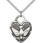 Sterling Silver Confirmation Heart Pendant