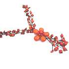 Coral Flower Tassel Necklace
