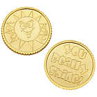 You Really Shine! Gold Tone Plastic Coins