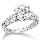 Love's Perfection Engagement-Style Engraved Ring