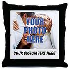 Custom Photo and Text Throw Pillow