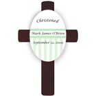 Personalized Baptismal Cross in Green