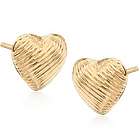 14kt Yellow Gold Heart-Motif Earrings