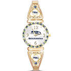 Seattle Seahawks Bracelet Watch with Team Color Crystals