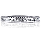 Sterling Silver Round Channel CZ Eternity Band