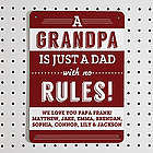 Grandpa's Rules Personalized Street Sign