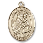 Gold Filled St. Anthony of Padua Pendant with Chain