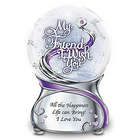 Musical Glitter Globe for Friend with Swarovski Crystal