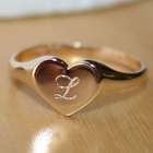 Girl's Engravable Heart Signet Ring