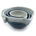 Nested Stoneware Pottery Batter Bowls