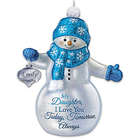 Snow-Kissed Wishes for Daughter Personalized Snowman Ornament